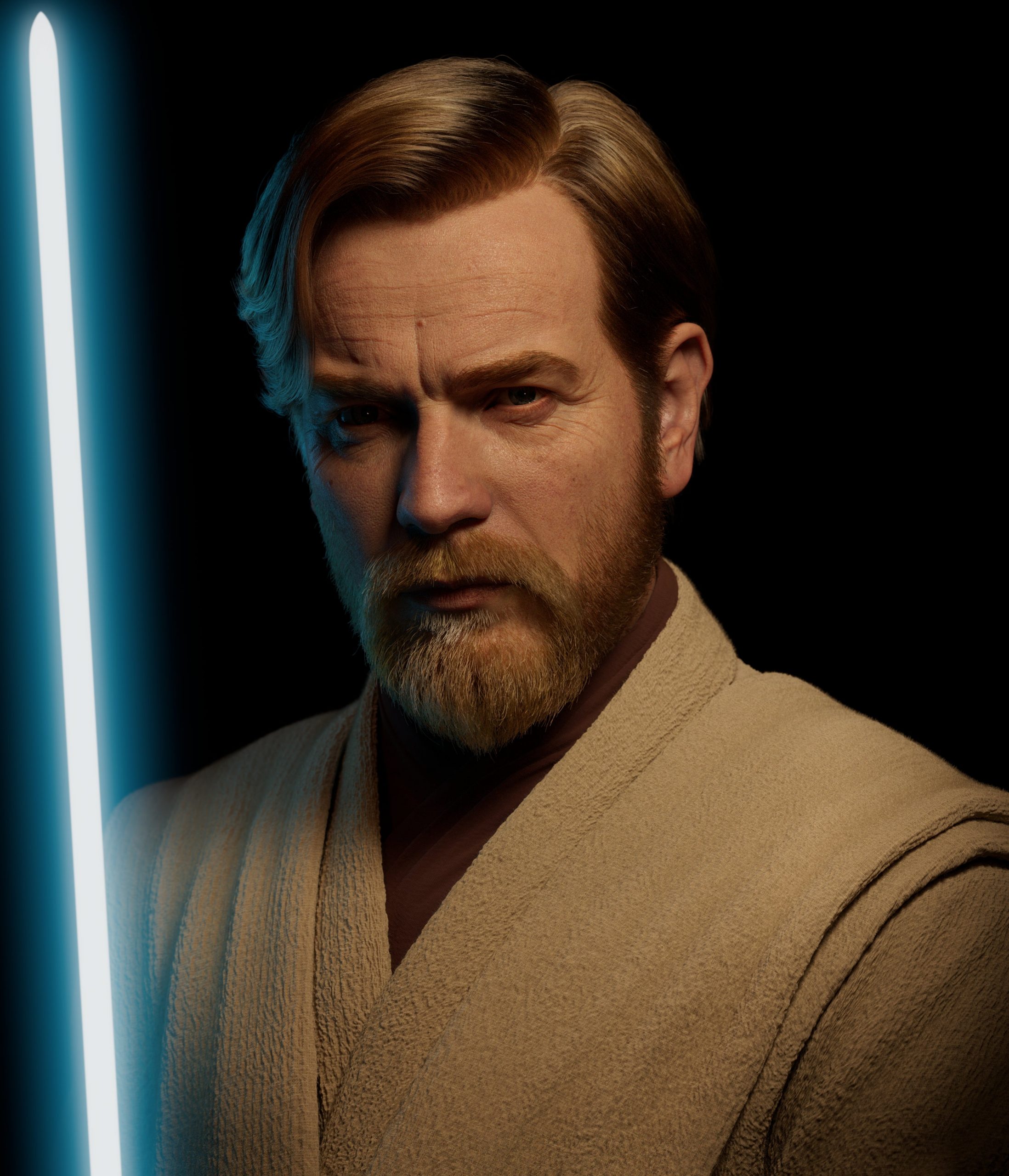 [国语]Adamocg大神的一套超写实角色工作流-星球大战 Obi Wan Kenobi