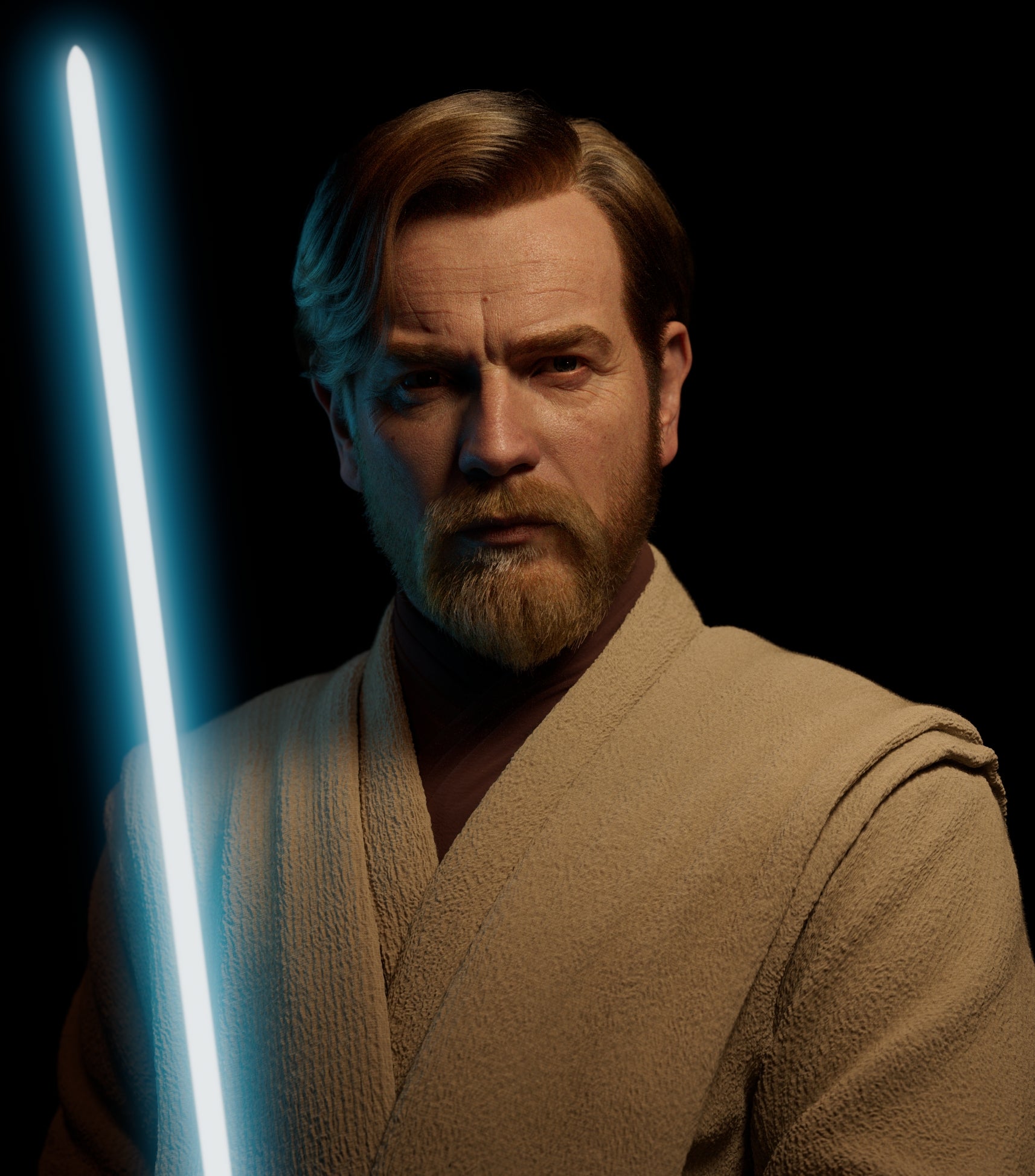 [国语]Adamocg大神的一套超写实角色工作流-星球大战 Obi Wan Kenobi