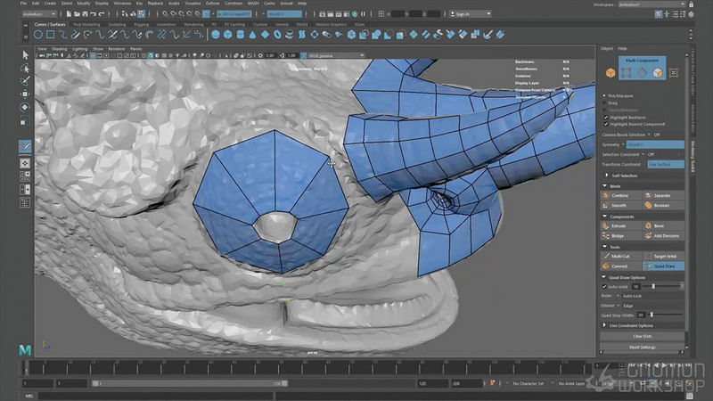 [国语][zbrush]gnomon用鳞片设计和建模生物