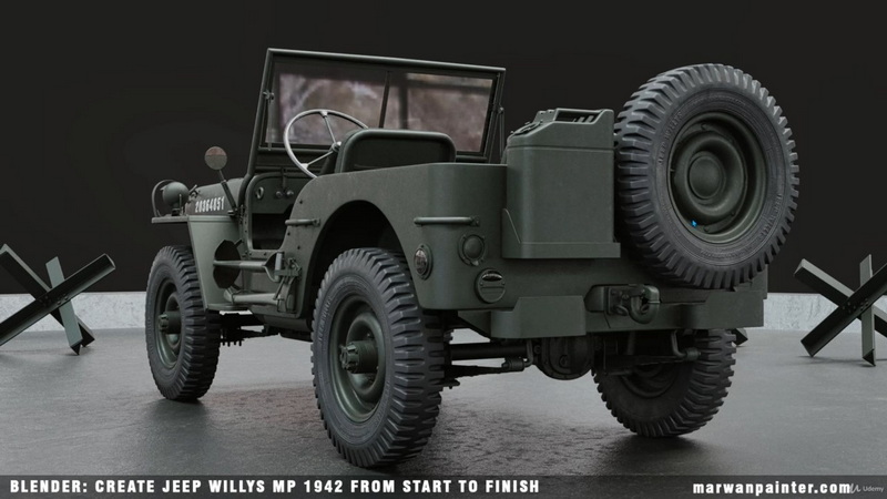 [国语-Mrawan_Hussain系列]blender从头到尾创建 Jeep Willys MB 1942