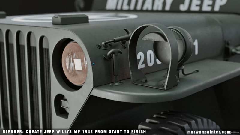 [国语-Mrawan_Hussain系列]blender从头到尾创建 Jeep Willys MB 1942