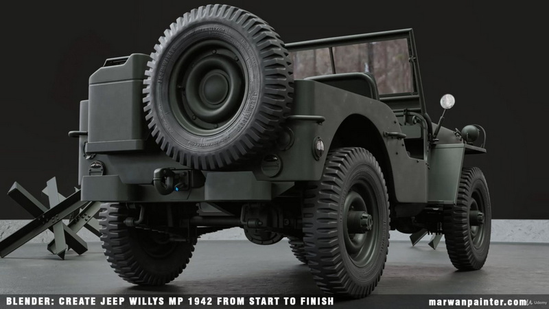 [国语-Mrawan_Hussain系列]blender从头到尾创建 Jeep Willys MB 1942