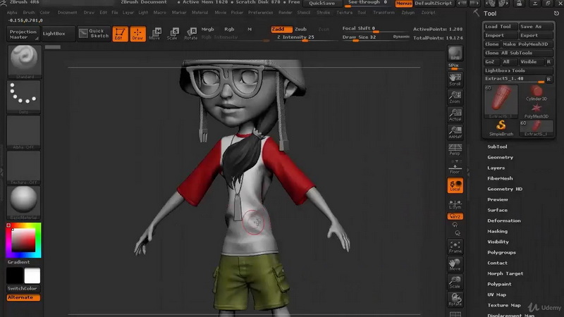 [国语]Maya,zbrush,Topogun初学者的游戏角色重新拓扑