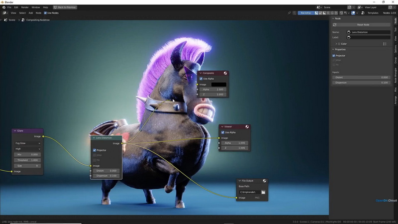 [国语-Motion Design School系列] blender野马全流程实例
