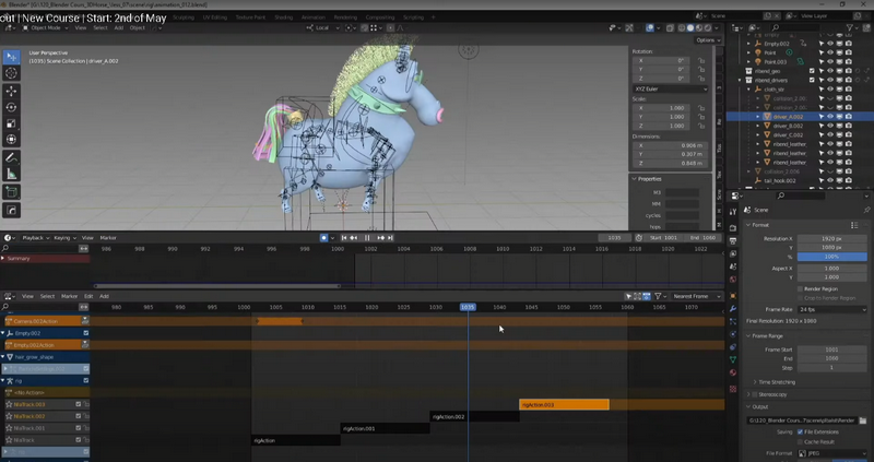 [国语-Motion Design School系列] blender野马全流程实例