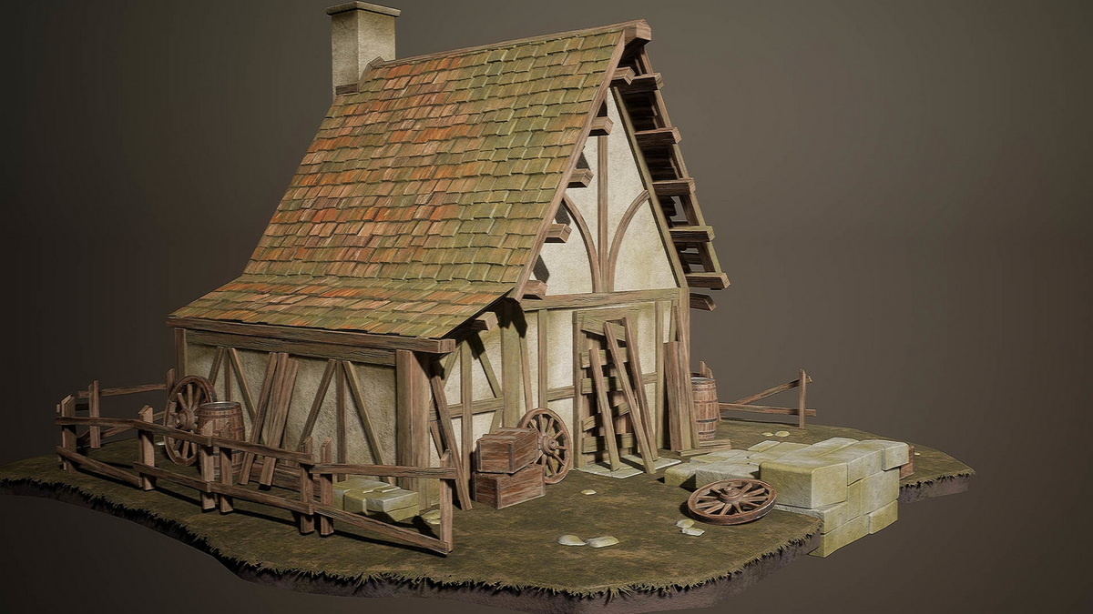 [blender国语-Artstation系列]创建游戏写实小木屋