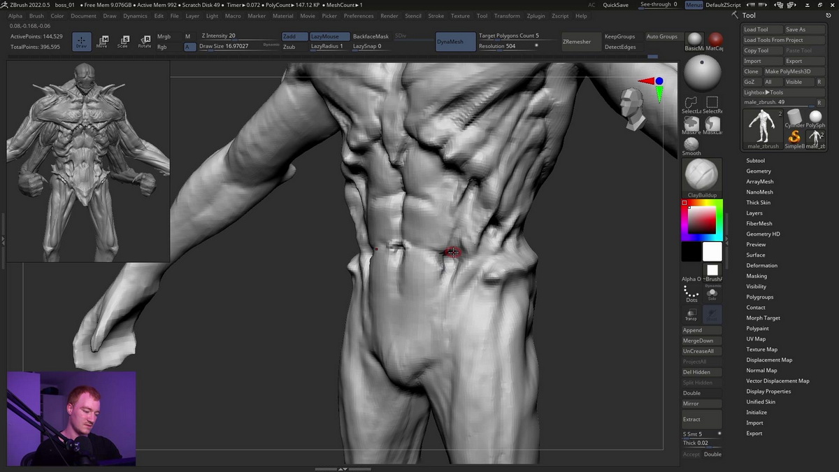 [国语]Zbrush2022创建一个完整角色