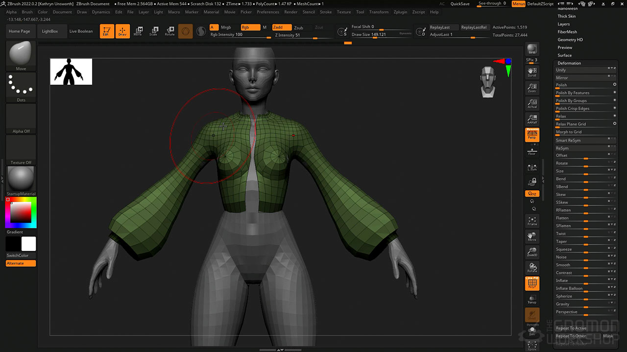 [国语]zbrush2022+ue5游戏风格化角色全流程