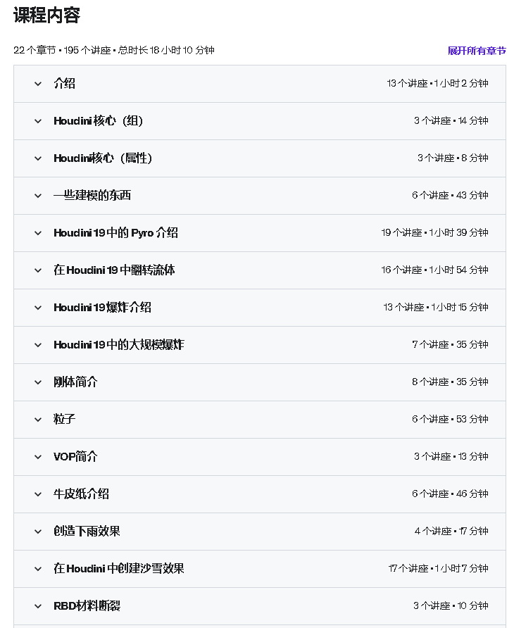 [更新][国语]Udemy五星教程_ Houdini19完全训练营