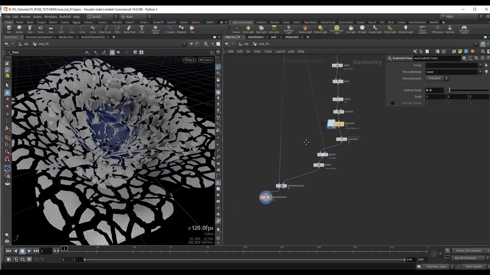 [voxyde vfx学院-国语]houdini玫瑰花瓣