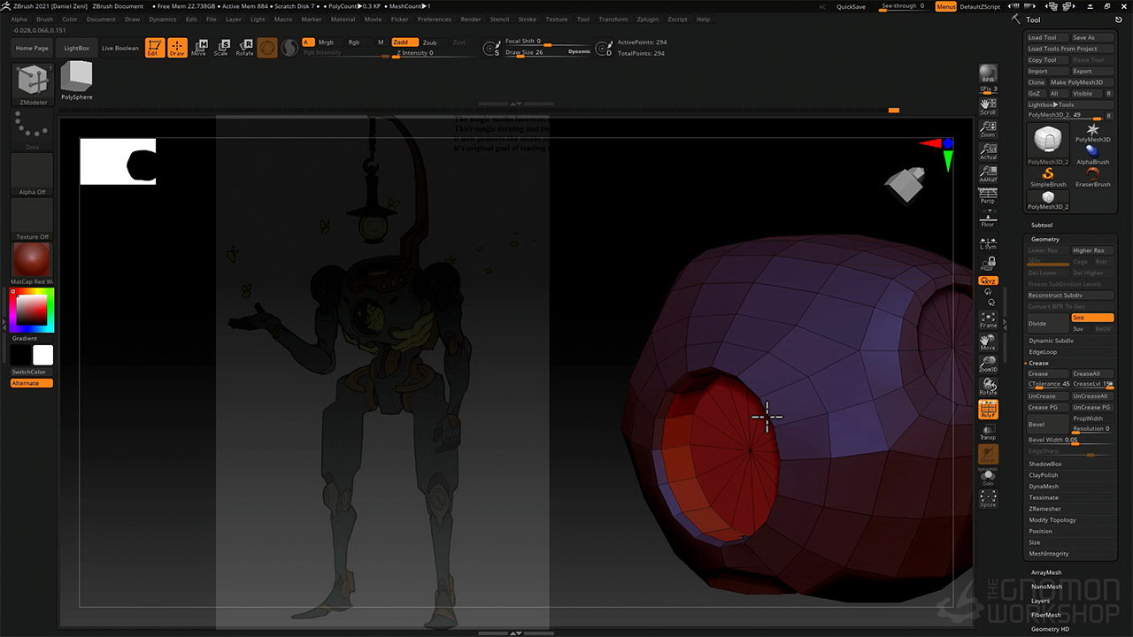 [国语-gnomon系列]Zbrush2021的Zmodeller雕刻教程