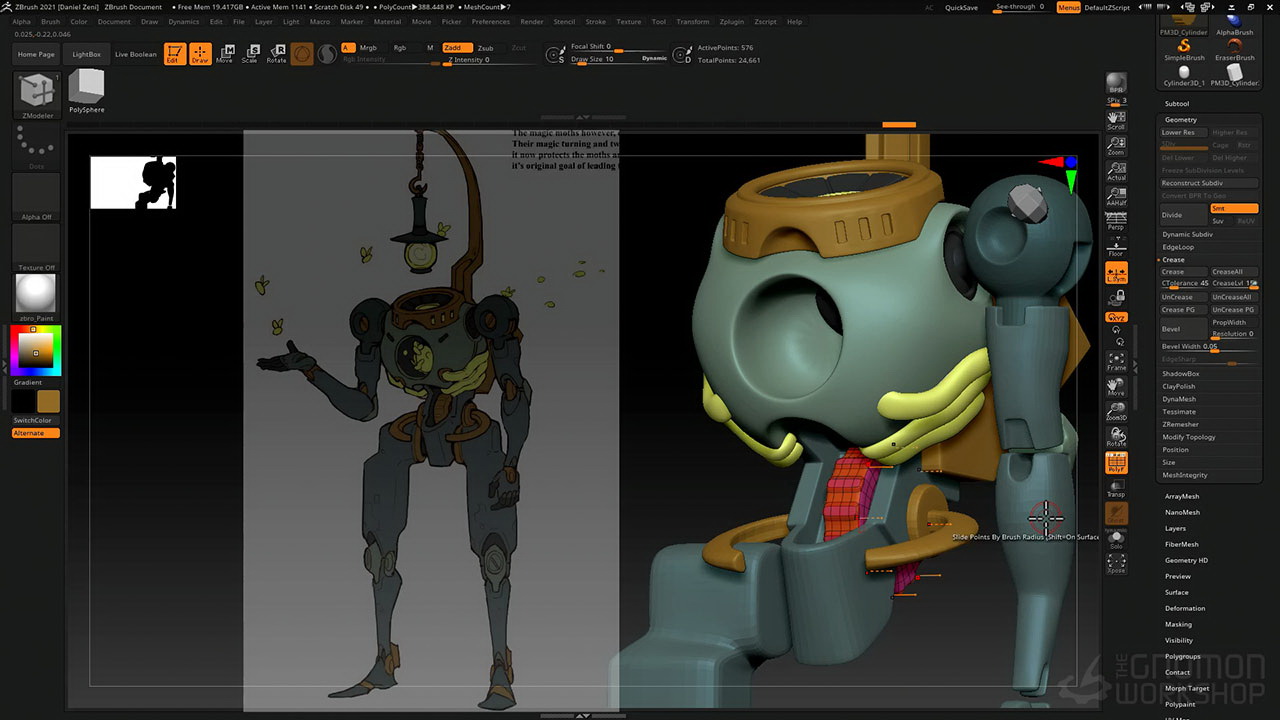 [国语-gnomon系列]Zbrush2021的Zmodeller雕刻教程