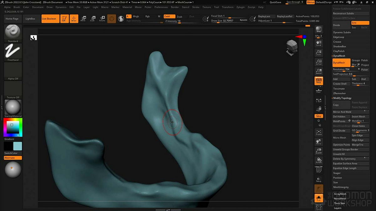 [国语-Gnomon经典系列]zbrush2022雕刻人类头骨