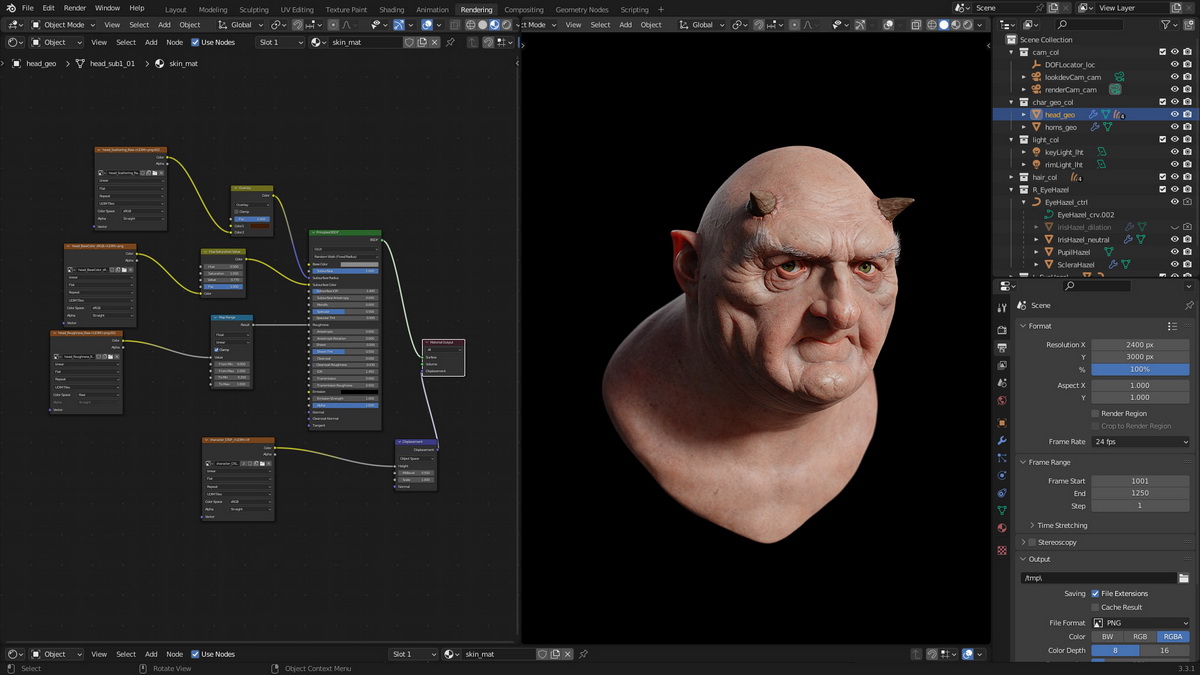 [国语-flipped_normals系列]zbrush2022+blender3.3写实人物肖像大师班