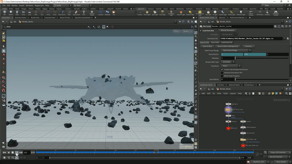 [国语-pixelfront学院]介绍houdini18的Vellum,Grains和碰撞
