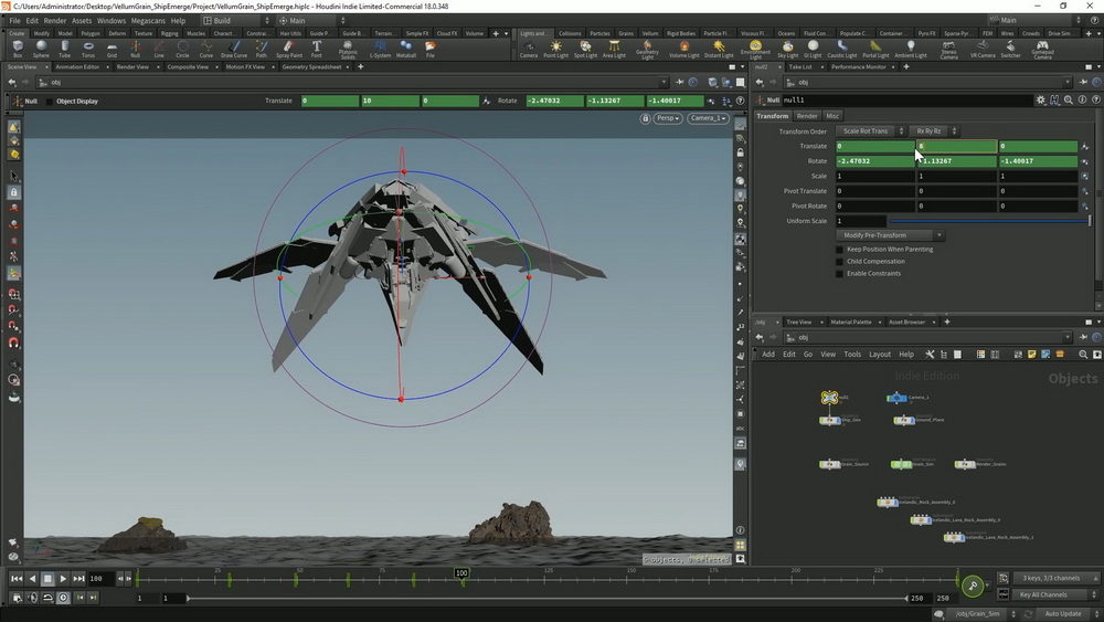 [国语-pixelfront学院]介绍houdini18的Vellum,Grains和碰撞