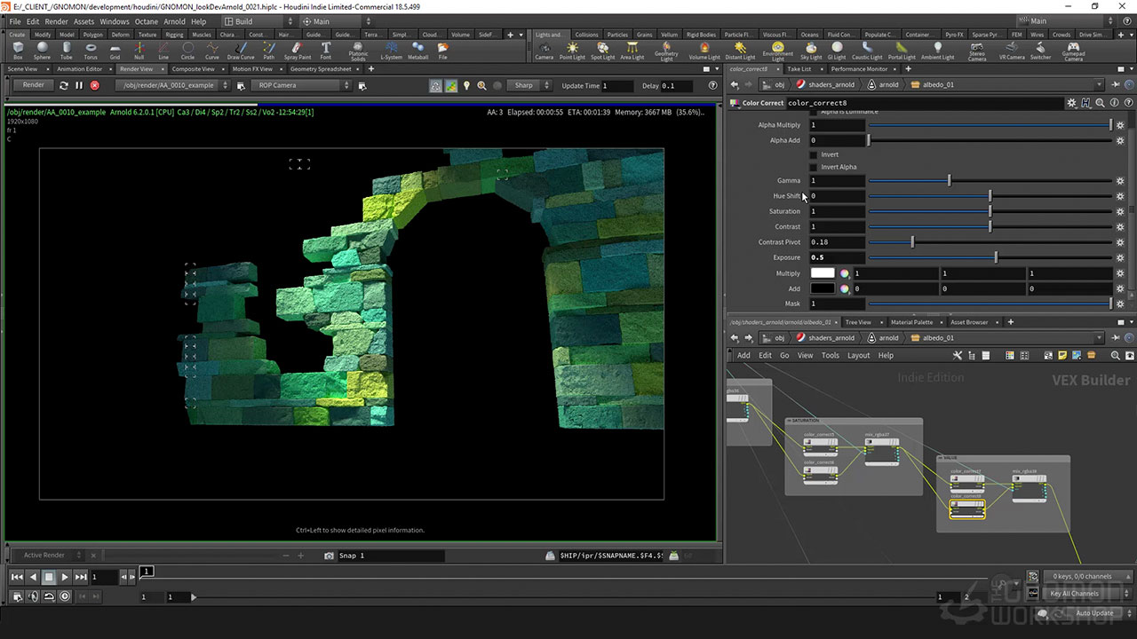 [国语-WOJTEK PIWOWARCZYK经典]HOUDINI18.5和ARNOLD的程序着色技术