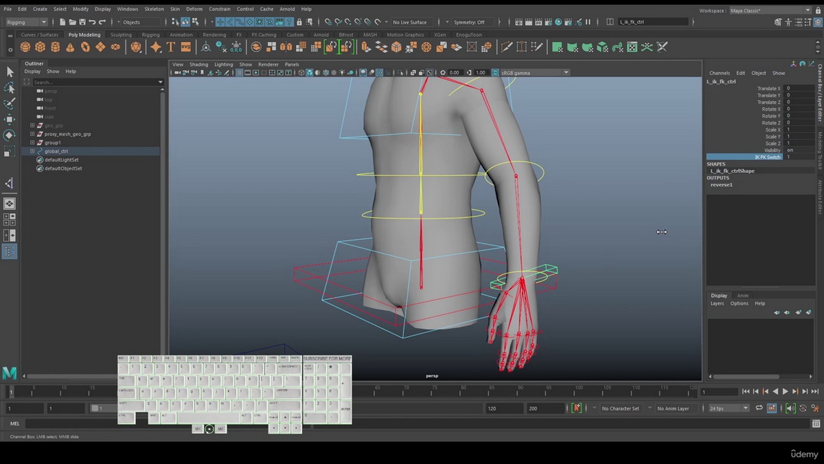 [国语-udemy学院]面向中级用户的Maya2023角色绑定速成课程