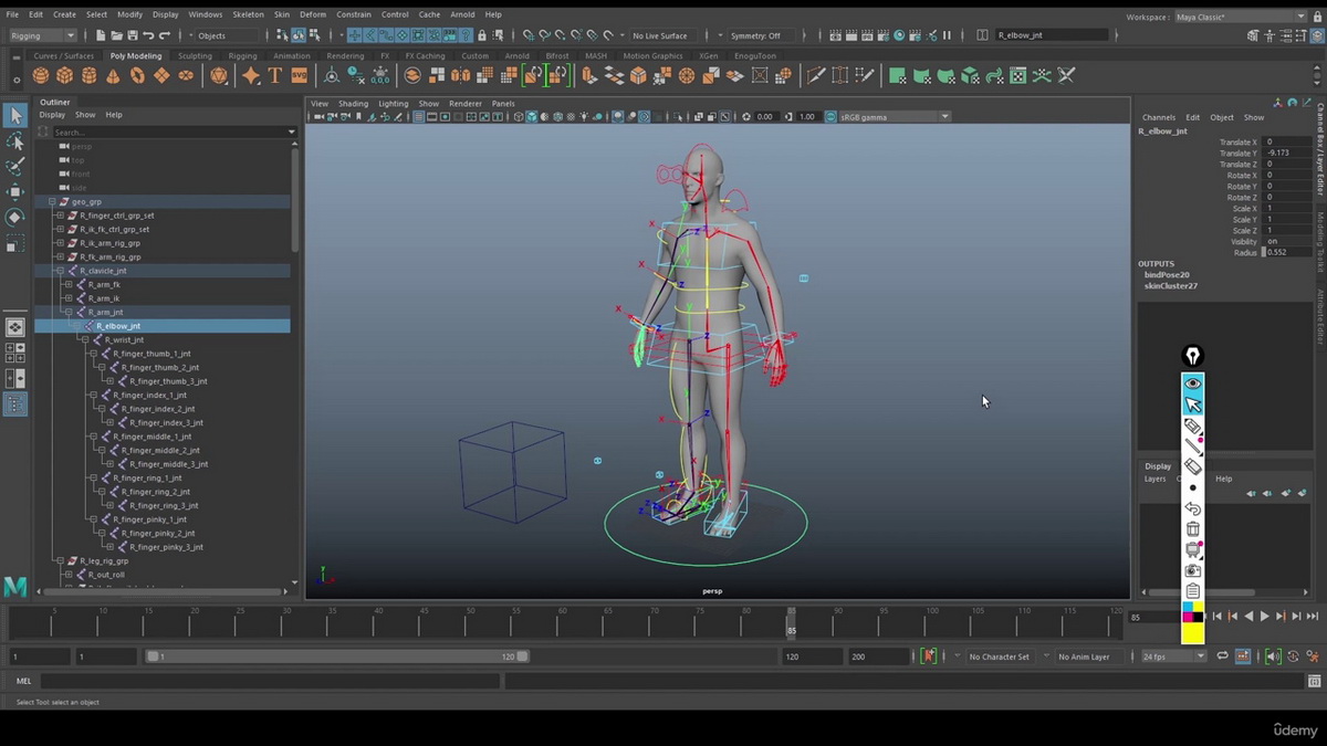 [国语-udemy学院]面向中级用户的Maya2023角色绑定速成课程