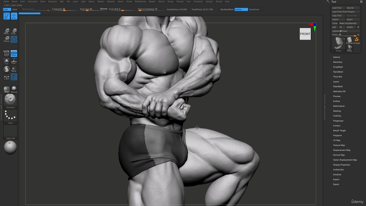 [Oleg Khonko系列]zbrush2023健美运动员解剖教程