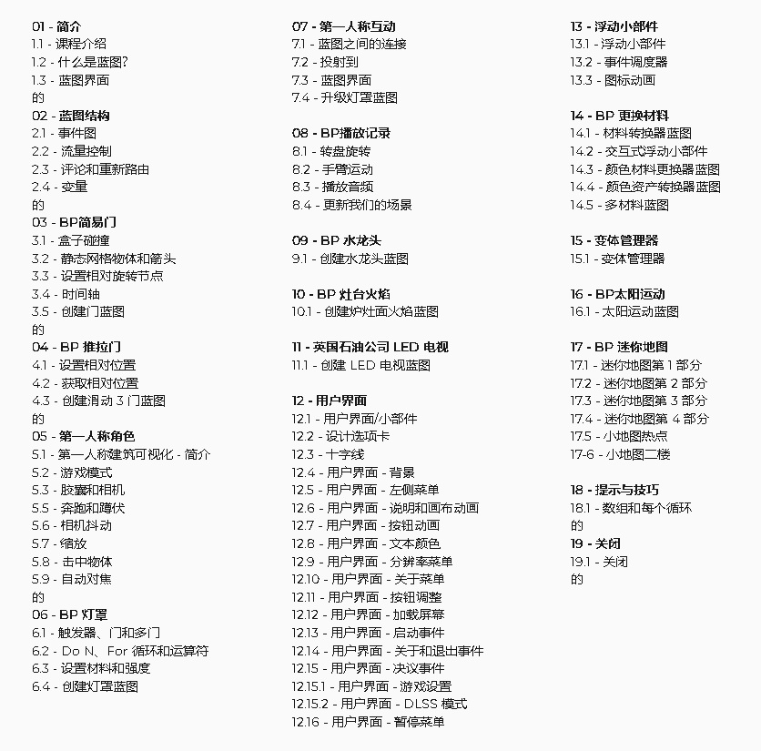 [dviz系列][国语]UE5高级建筑表现系列之蓝图技术