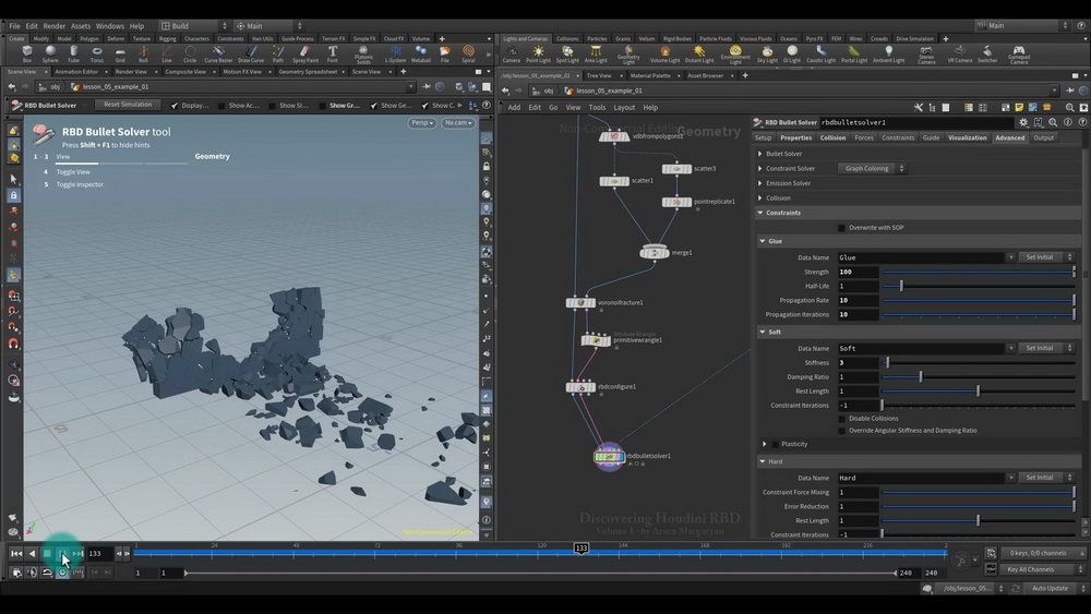 [cgcircuit学院-A.Margaryan-国语]探索Houdini RBD刚体[全四卷]2024