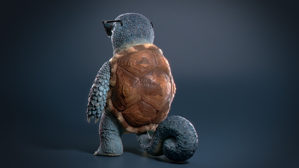 [Michael Wilde VFX系列-国语]zbrush2020+mari杰尼龟建模和纹理系列