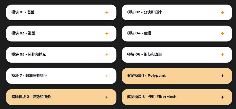 [国语]3d concept artist学院在线培训课程-ZBrush2020终极指南[完整十模块]