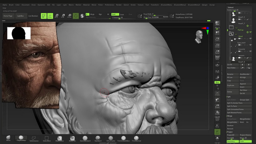 [Thivolan Moodley系列-国语]zbrush2023+blender3.4肖像系列-乔治