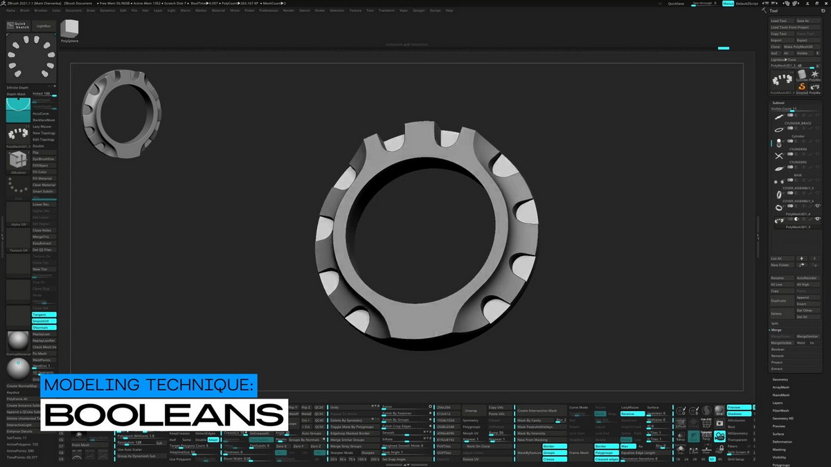 [flipped normals学院-Henry Chervenka国语]zbrush2021硬表面建模教程