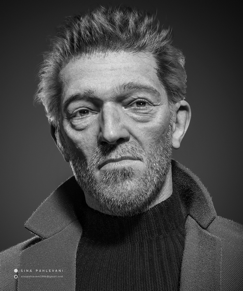 [S.Pahlevani-无声]zbrush2020+maya写实Vincent Cassel肖像教程