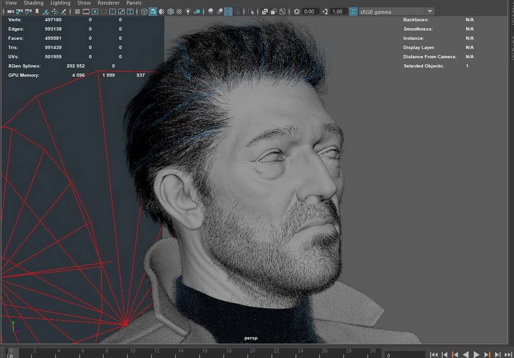 [S.Pahlevani-无声]zbrush2020+maya写实Vincent Cassel肖像教程