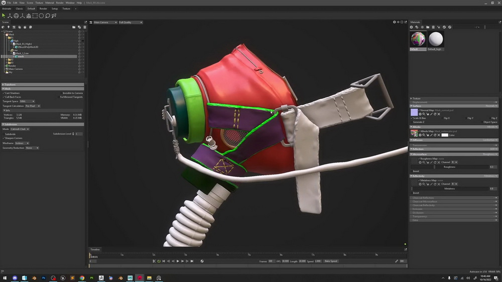 [TriGon系列-中英双字幕]zbrush+maya+substance电影级皮革飞行员头盔2022