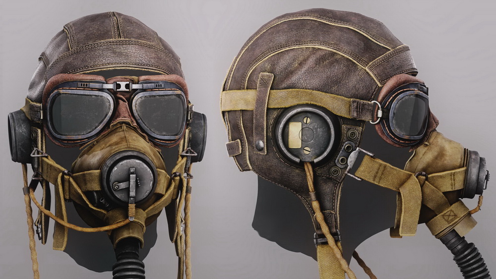 [TriGon系列-中英双字幕]zbrush+maya+substance电影级皮革飞行员头盔2022