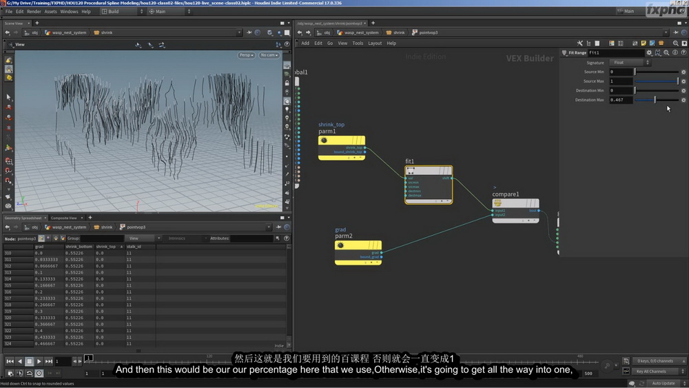 [fxphd学院-Andrew Lowell-国语]houdini程序化曲线建模2019