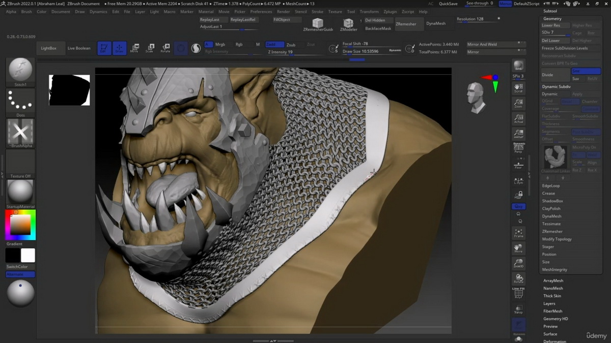 [名家-Abraham.L-国语]Zbrush2022硬表面雕刻-初学者课程