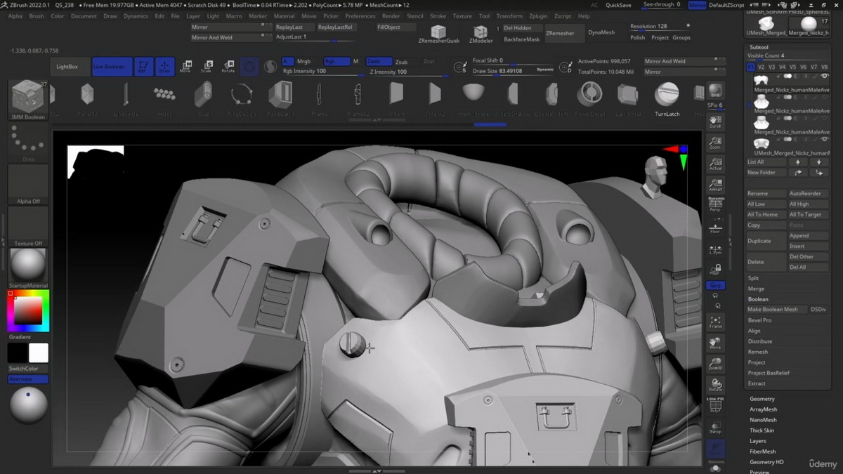 [名家-Abraham.L-国语]Zbrush2022硬表面雕刻-初学者课程