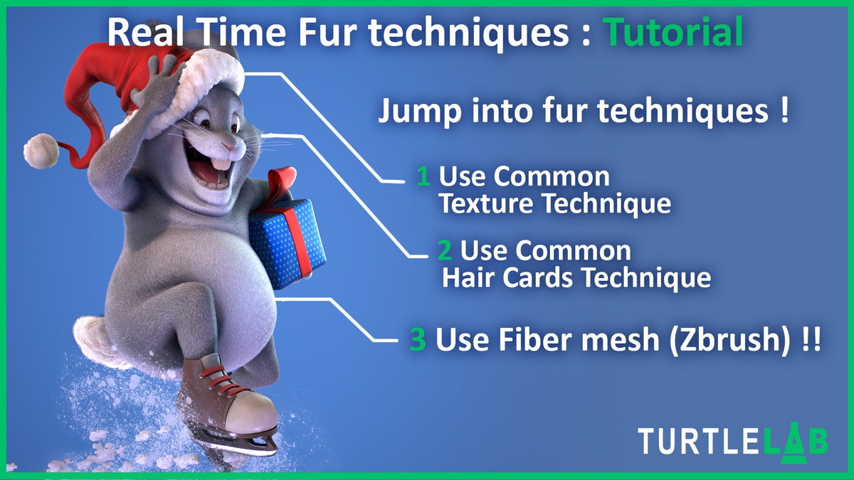 [artstation学院-Turtle LAB-无解说]Zbrush+Fibermesh实时毛发技术2022