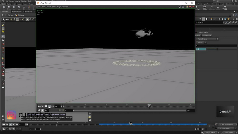 [cgcircuit学院-Sachin Singh-国语]houdini直升机旋翼尘埃2023