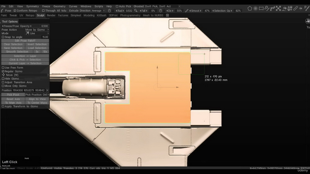 [udemy学院-A.Tenitsky-国语]3DCoat+Blender不同尺度飞船设计-从喷气式飞机到航空母舰2024