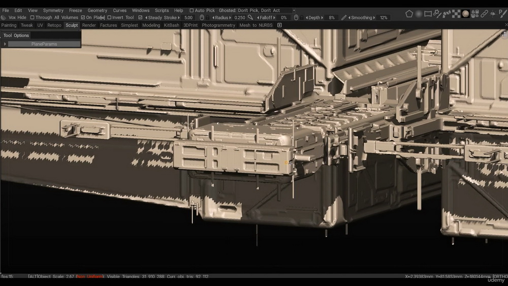 [udemy学院-A.Tenitsky-国语]3DCoat+Blender不同尺度飞船设计-从喷气式飞机到航空母舰2024