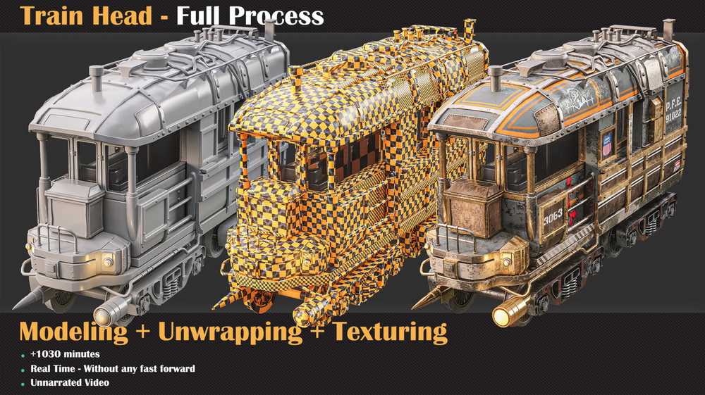 [artstation学院-M.Kambari-国语]3dsmax+RizomUV+substance火车头PBR游戏资产全流程2024