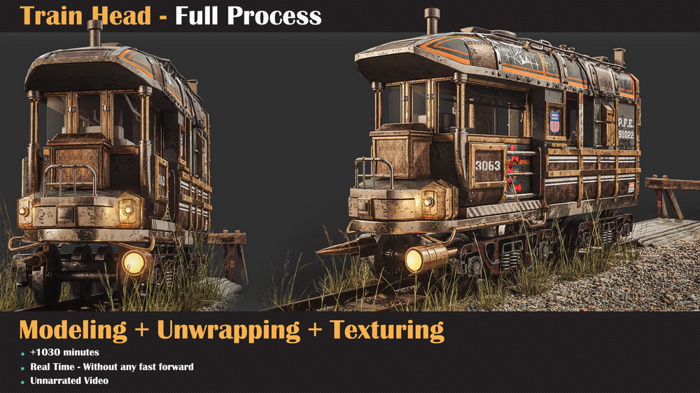[artstation学院-M.Kambari-国语]3dsmax+RizomUV+substance火车头PBR游戏资产全流程2024