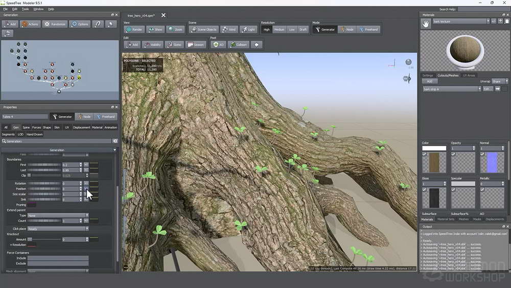 [gnomon学院-COLIN VALEK-国语]speedtree+ue5树叶游戏资产创建