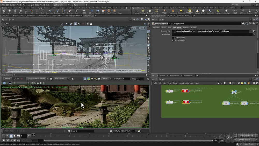 [gnomon学院-C.CARDOSO-国语]为数字产品创作环境艺术maya+houdini+speedtree+substance