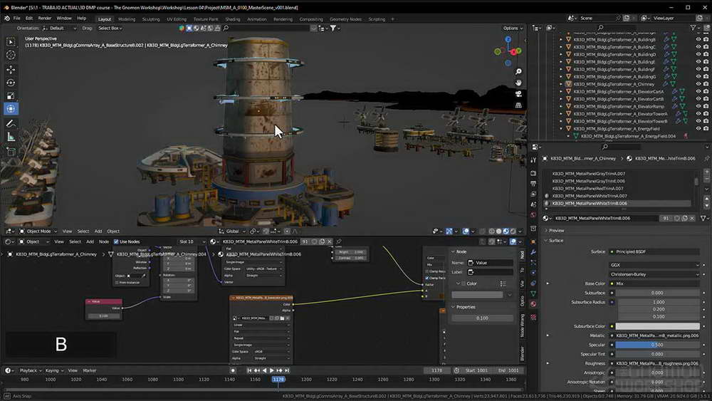 [gnomon学院-K.NUNEZ-国语]blender+world creator+nuke环境3D哑光绘画技术