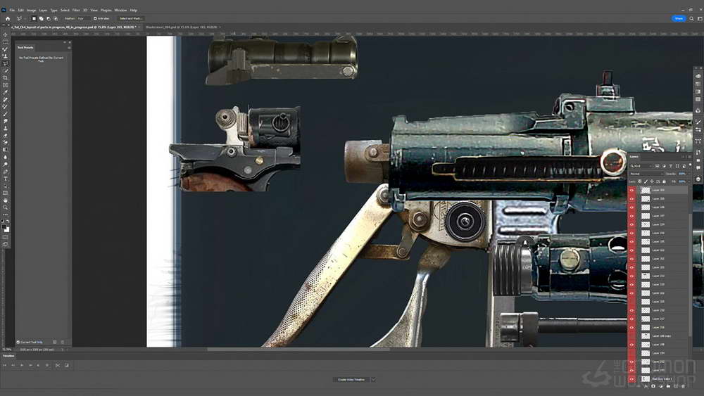 [gnomon学院-P.OZZIMO-国语]photoshop为电影设计科幻武器