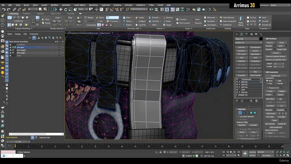 [名家系列-Arrimus 3D-国语]3dsmax+zbrush+Plasticity重新设计和重制游戏资产