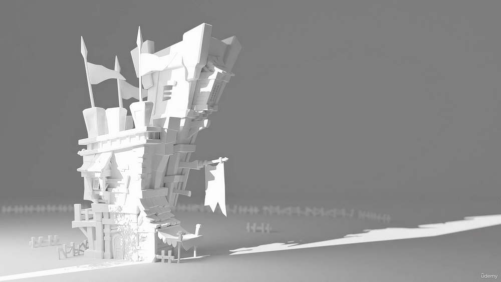[ART STUDIO313学院-国语]blender3.3风格化游戏城堡-建模篇