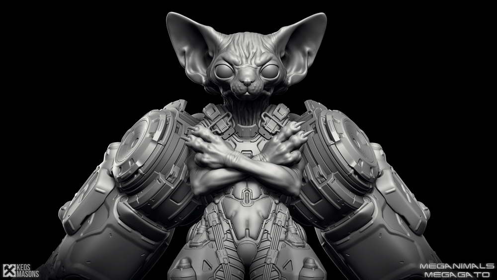 [大神系列-keosmasons-中字]zbrush+substance+3dsmax角色实录-Megagato